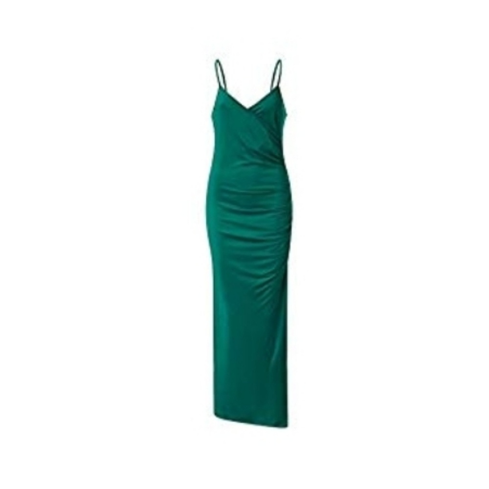 Womens V-Neck Sling Spaghetti Strap Bodycon Dress